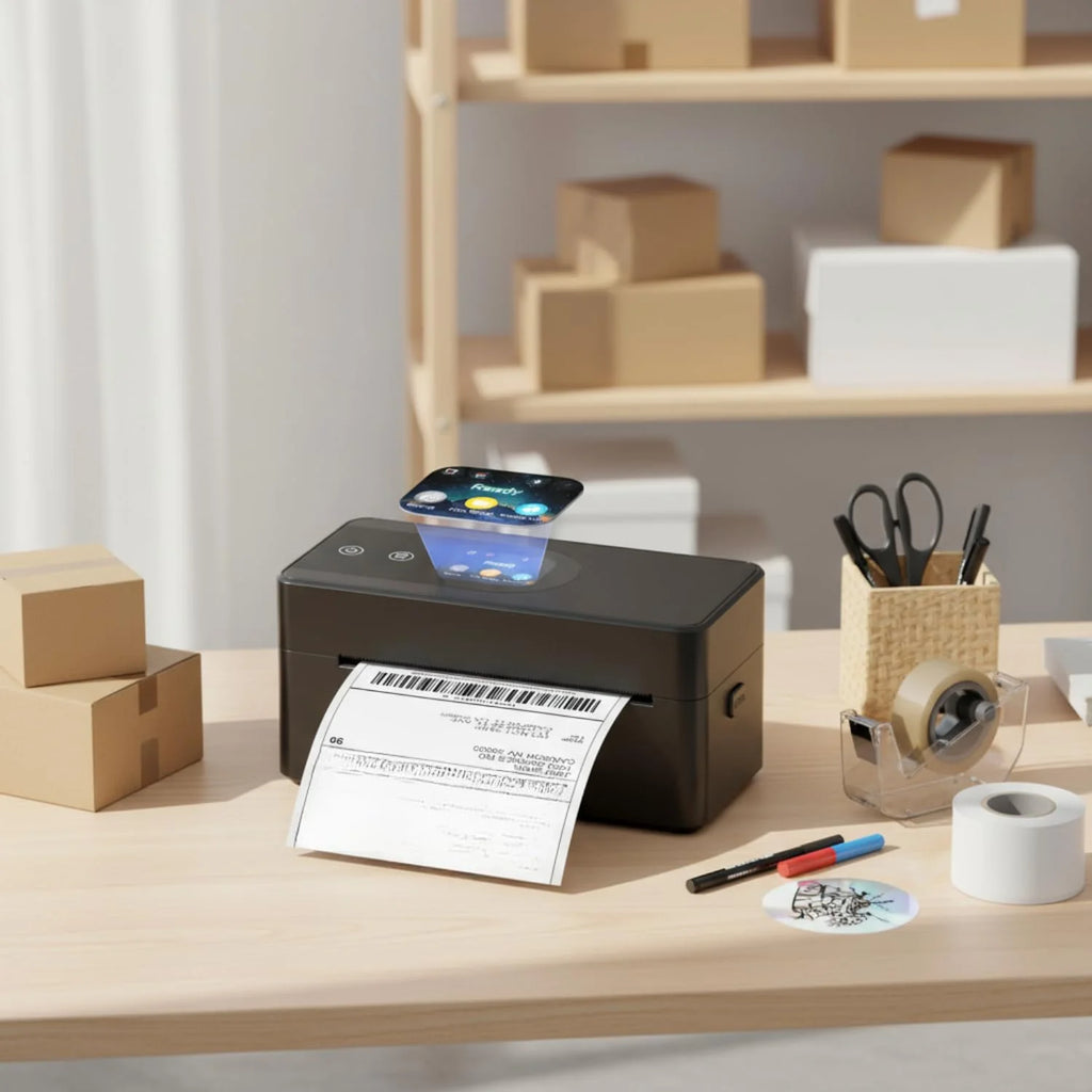 Wireless 4X6 Shipping Label Printer PM64D - Interactive Touchscreen High-Speed Thermal Label Maker