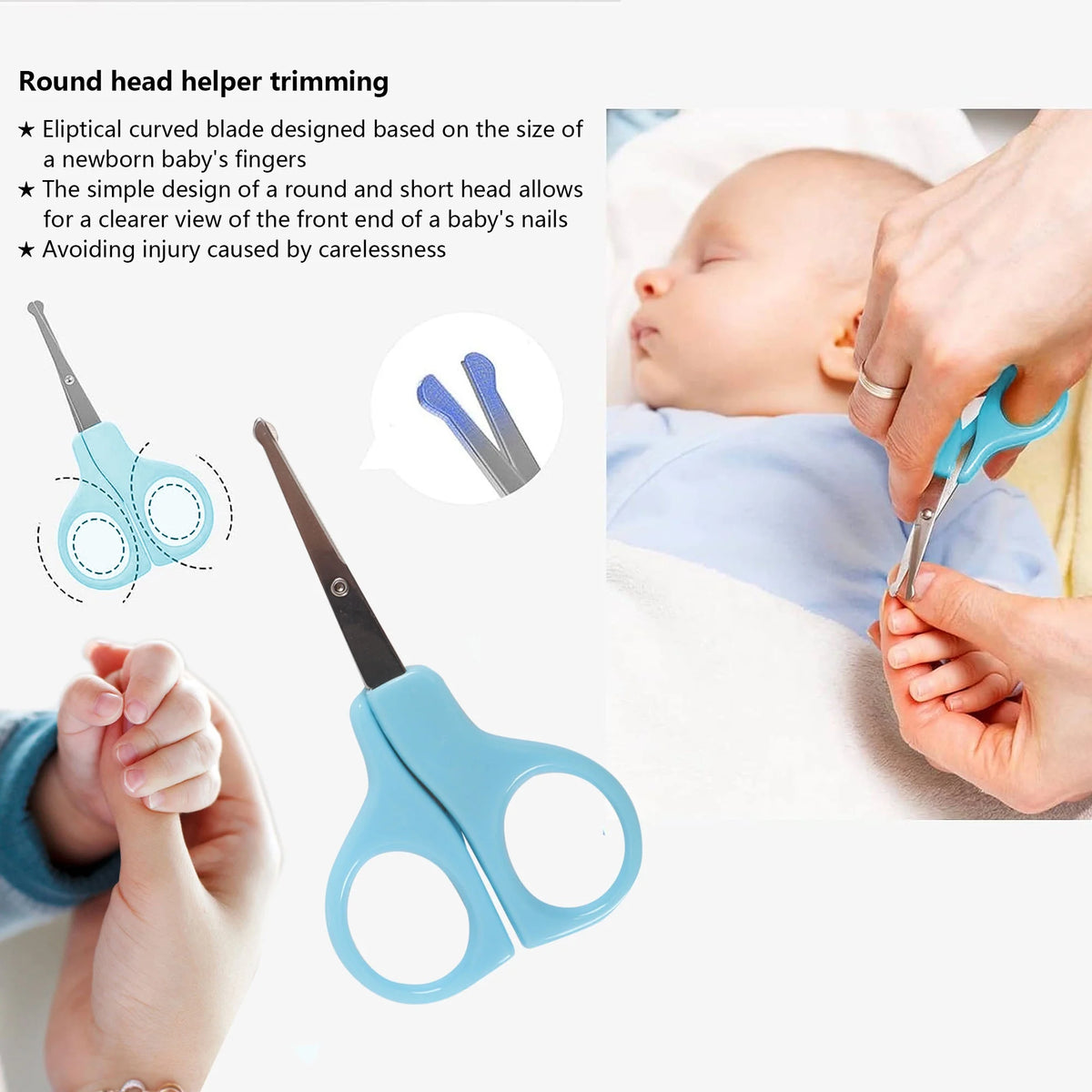 10 in 1 Baby Healthcare and Grooming Kit,Safety Newborn Nursery Care Set, with Hair Brush Comb,Nail Clipper,Thermometer,Pacifier Clip,Nasal Aspirator for Newborn Infant Baby-Blue