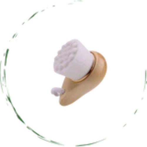 Facial Brush with Bamboo Handle